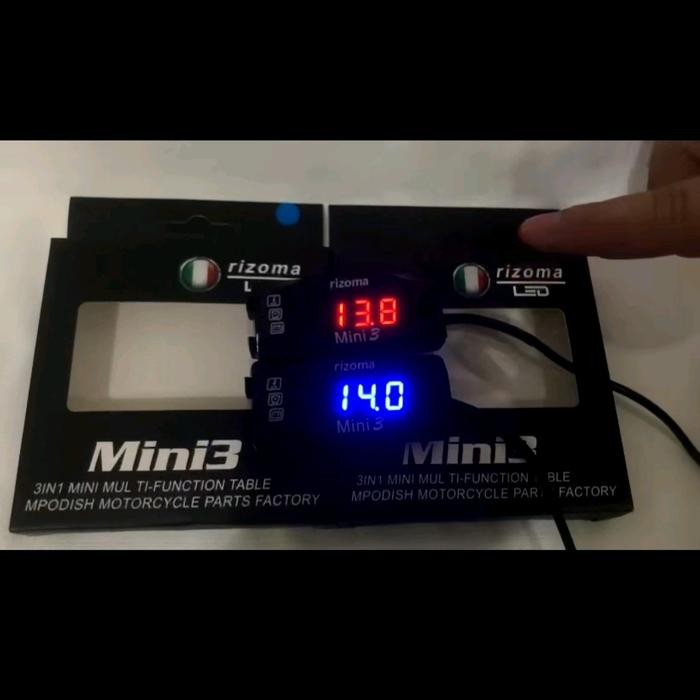 Volt Meter Amper Aki Digital 12V Volt Meter Motor Aki Digital Alat Pengukur, Volt Meter Rizoma - Bd