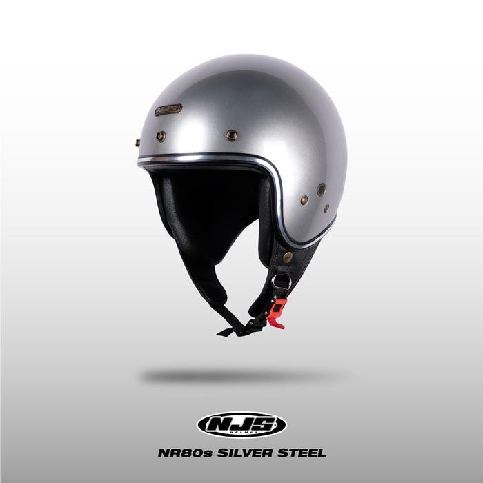 Bisa Spk Njs Nr80'S Solid List Chrome -Helm Retro Helm Njs Njs Retro Retro Njs Nr80S Nr80S Polos