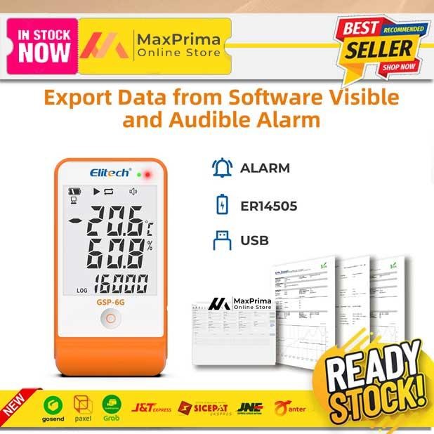 Humidity Temperature Elitech Gsp-6 Data Logger Gsp6 Termometer