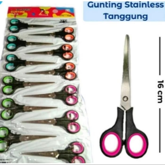 

DISKON Gunting Renceng Hitam Tanggung Stainless 16Cm Ketajaman Tinggi Ganggang Kuat Teruji 12 Pcs