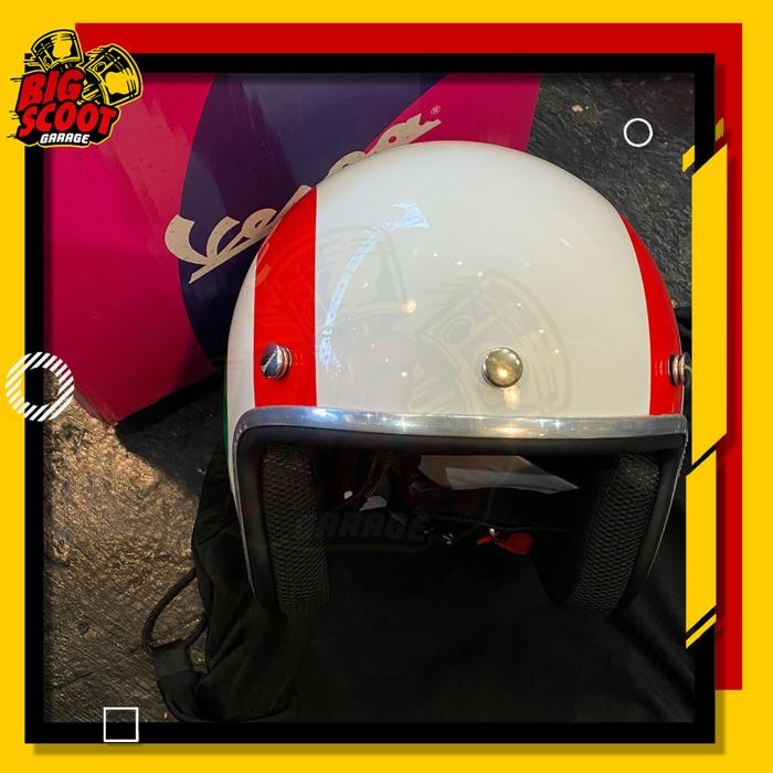 Pilihan- Helmet Helm Original Vespa Helm Original Vespa Italian Flag