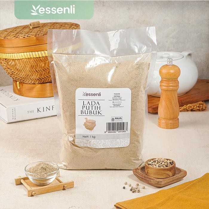 

ASLI ESSENLI Lada Putih Bubuk Murni / White Pepper Powder 1Kg READY STOCK