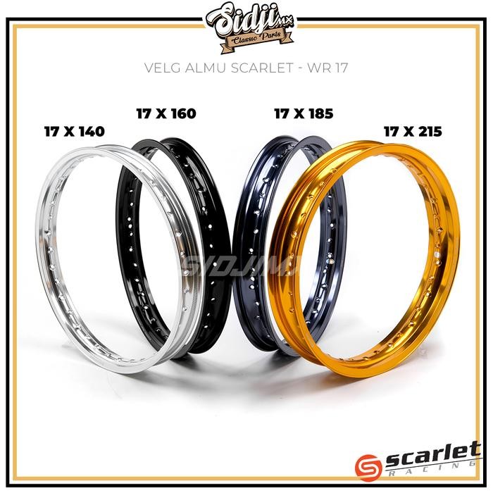 Velg Lingkar Alumunium Scarlet Racing Ring 17 140 160 185 215 Motor Cb 150 R Mio Vario Vixion Mx
