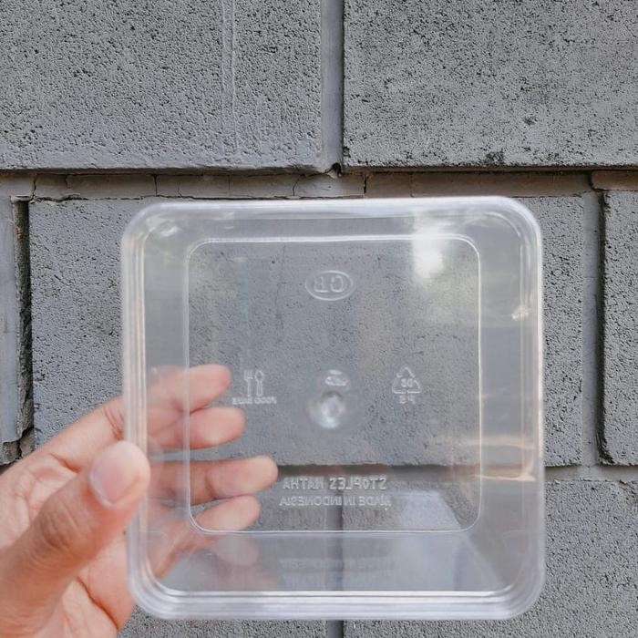 Pilihan- Toples Kotak Bening 300 Gr / Toples Kue Kering / Dessert Box