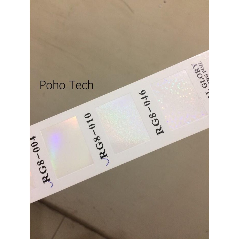 

KHUSUS 1/2 ROL HOT STAMPING FOIL TRANSPARANT HOLOGRAM POLY EMBOSS