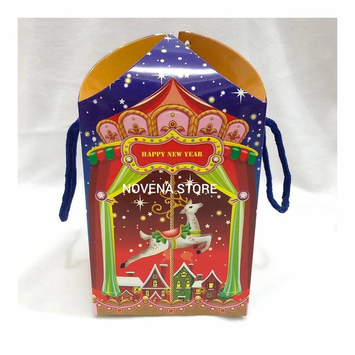 Gable Box Natal Kotak Dus Hampers Kue Cookies Natal 3 Toples 250G