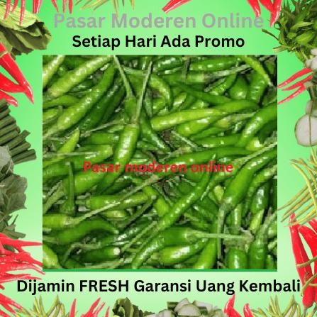 

Pilihan- Cabe Rawit Hijau Segar/Sayur Segar/Pedagang Sayur-250 Gram