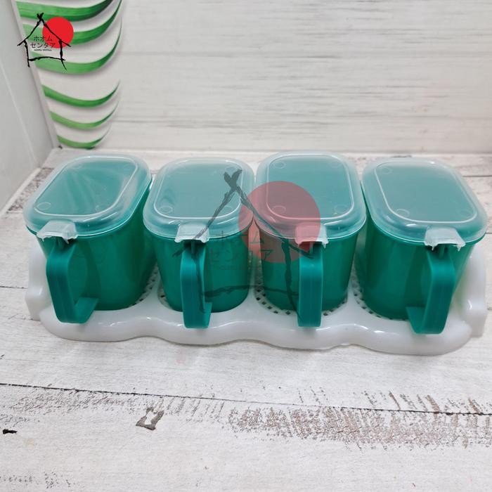 PROMO TEMPAT BUMBU WADAH BUMBU BOX BUMBU TEMPAT PENYIMPANAN BUMBU BAHAN PLASTIK MURAH FREE SENDOK