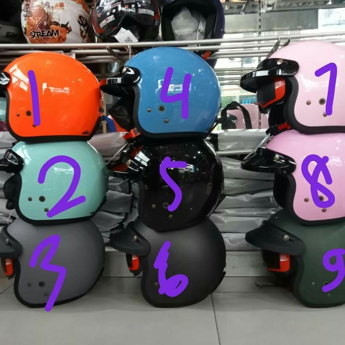 Terlaris Helm Njs Retro Nx-2 Retro Double Visor