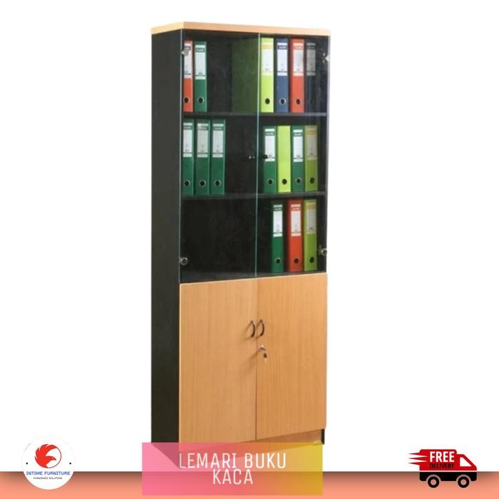 Lemari Buku Minimalis-Lemari Arsip-Lemari File-Rak Buku Serbaguna Kaca