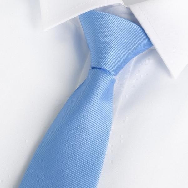 Pilihan- Dasi Biru Sky Biru Muda Biru Soft Biru Langit Motif Salur Halus