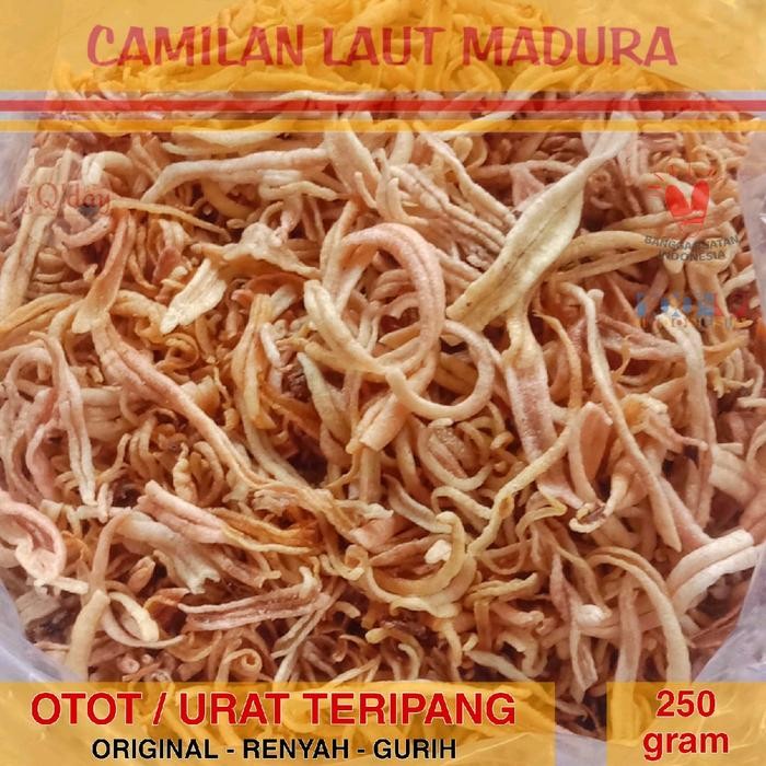 

ORIGINAL Otot Teripang Asli Alami Tanpa Tepung Bebas Gluten 250 gram Gurih Renyah Camilan Laut ra n