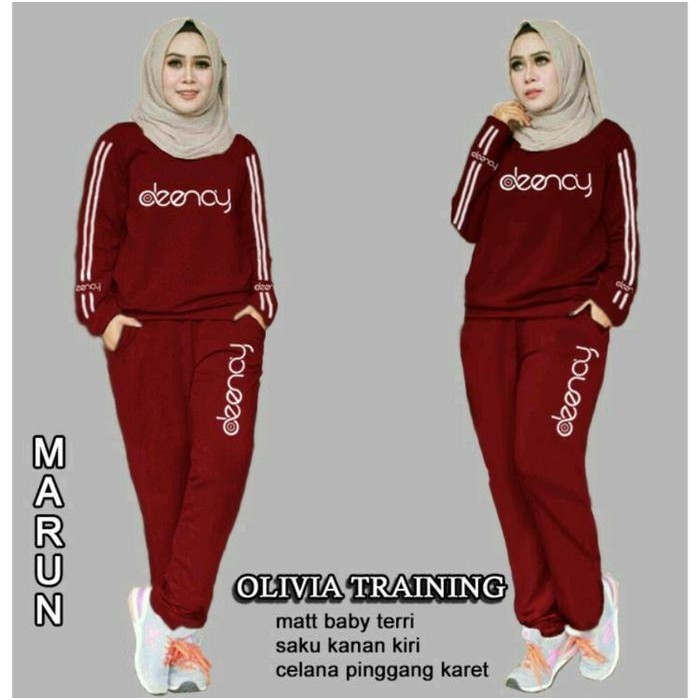 Waldos Sport - Setelan Training Olivia(Xl, Xxl, Xxxl,5 Warna)Setelan Training