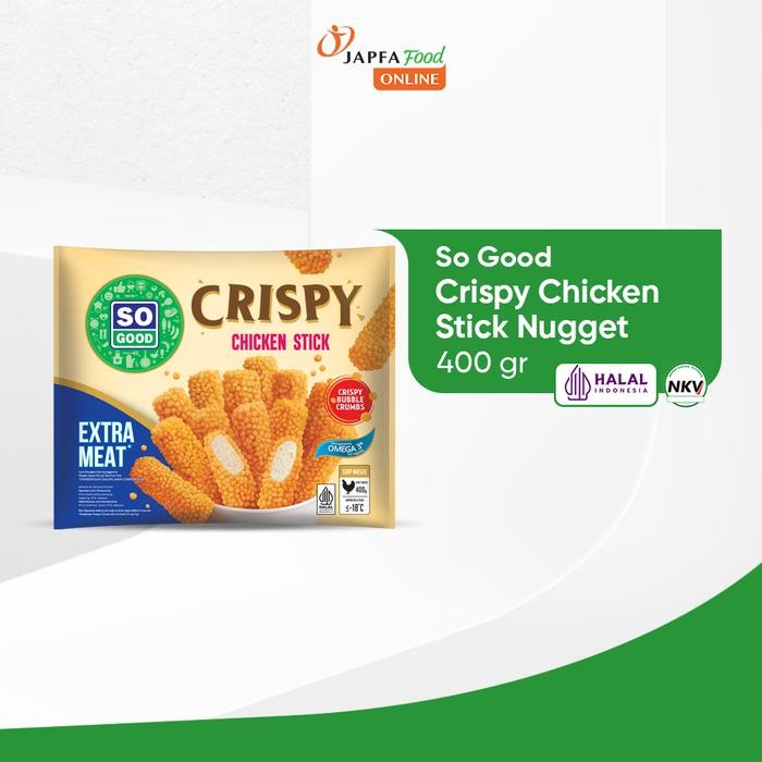 

Pilihan- So Good Crispy Chicken Stick Nugget 400Gr