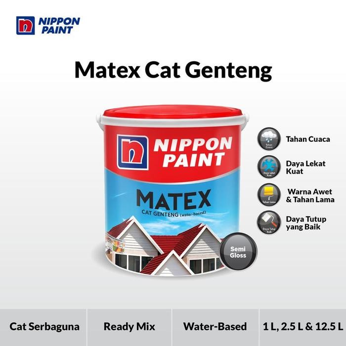 Terbaik Nippon Paint Matex Cat Genteng 20 L / Galon / Cat Khusus Genteng 100% Ori