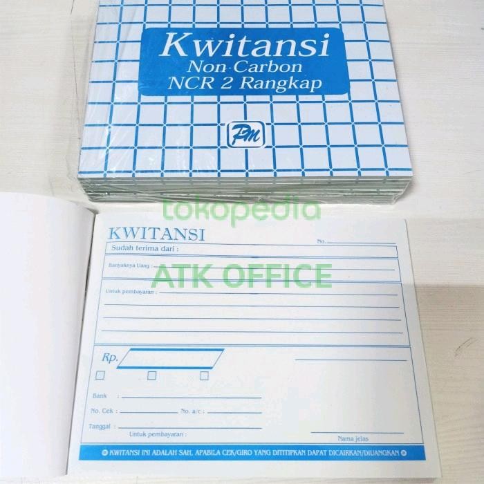 

New Buku kwitansi Besar Rangkap 2 Non carbon NCR rangkap 2 Termurah