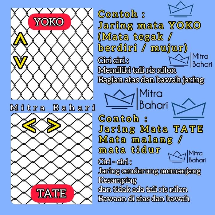 Jaring Ikan 0.35 70X80 Yoko ( Mata Tegak ) Pukat Senar 0.35 Jaring Senar 035 Jaring Ikan Cod Jaring