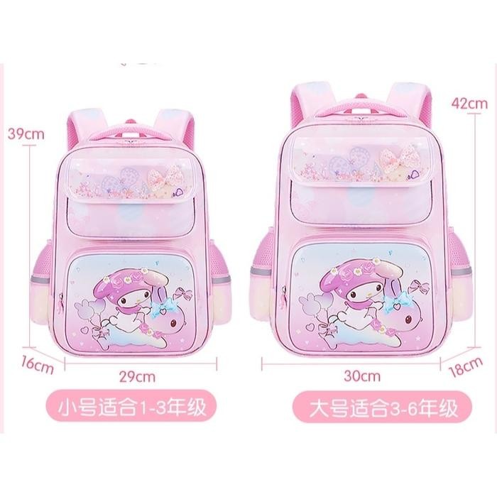 

Hansa - Tas Sekolah Anak Perempuan SD SMP SMA Kuromi Cinnamoroll My Melody Premium/Ransel Anak