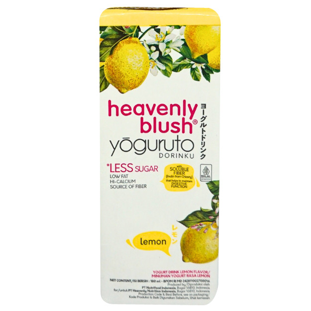

S33264 HEAVENLY BLUSH YOGURUTO LESS SUGAR LEMON YOGURT DRINK 180ML MAJU BERSAMA (20250910)