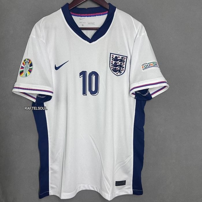 Pilihan- Jersey Baju Bola Inggris Home 2024 + Full Patch & Nameset Grade Ori