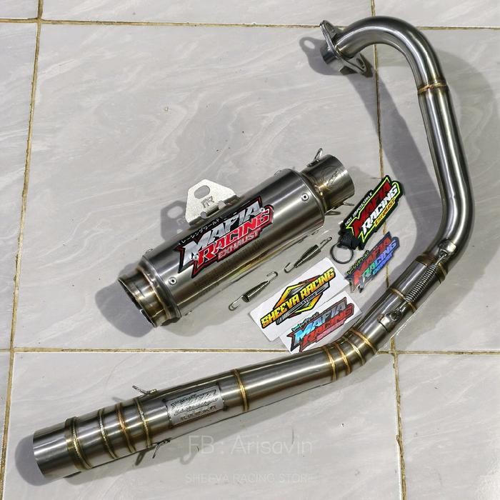 Knalpot Racing Mafia Mx King Fullset Slincer Predator Header Roadrace Khusus Ub Knalpot Mafia Mx
