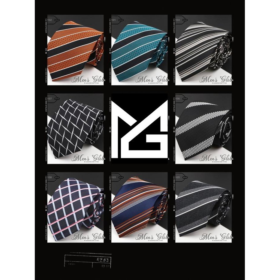 ASLI DASI PRIA LEBAR 8 CM KANTOR WEDDING STRIP NAVY HITAM MERAH CASUAL READY STOCK