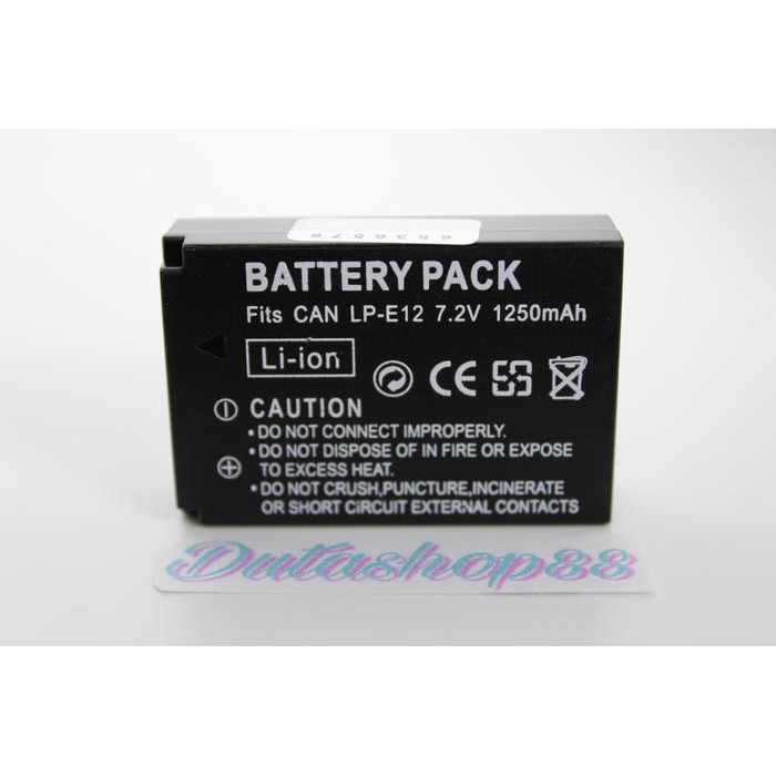 Pilihan- Baterai Canon Lp-E12 For Canon Eos M - Eos M2 - Eos M10 - Eos 100D