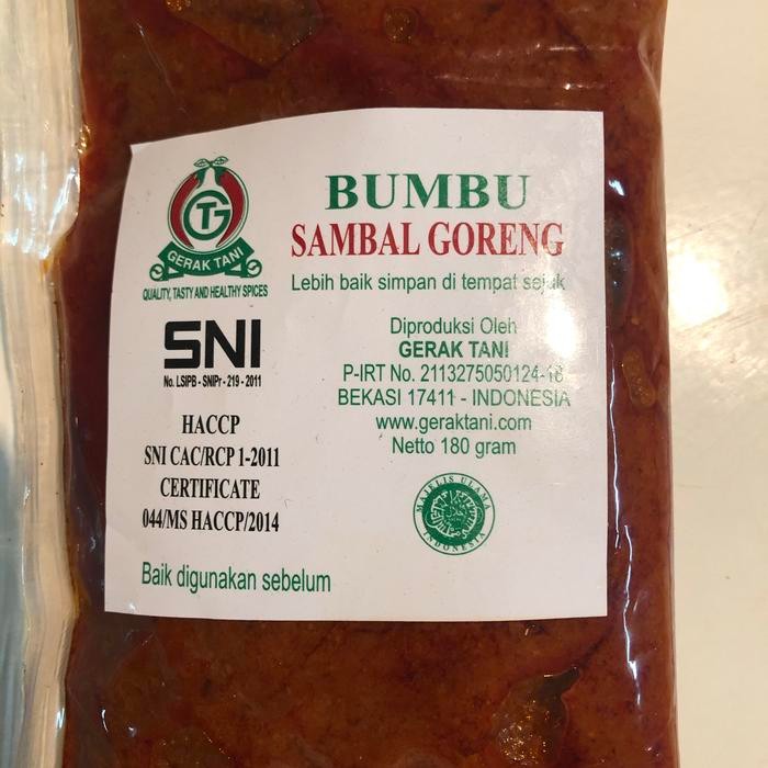 

Stok Baru Bumbu Gerak Tani Sambal Goreng 180gr