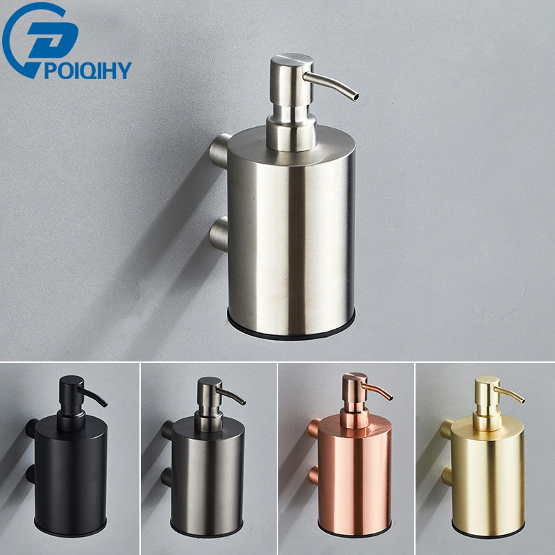BARU Stainless Steel Liquid Soap Dispenser Brushed Gold Soap and Shampoo Dispenser Soap Pump Dispens