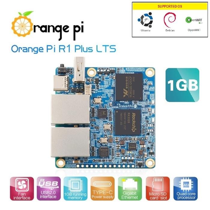 Pilihan- Orange Pi R1 Plus Lts - 1Gb