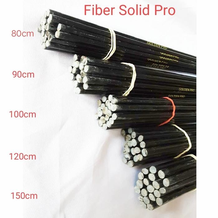 Soungyilang Fishing - Fiber Solid Pro Sambungan Ujung Blank Rod 80 90 100 120 150 Cm