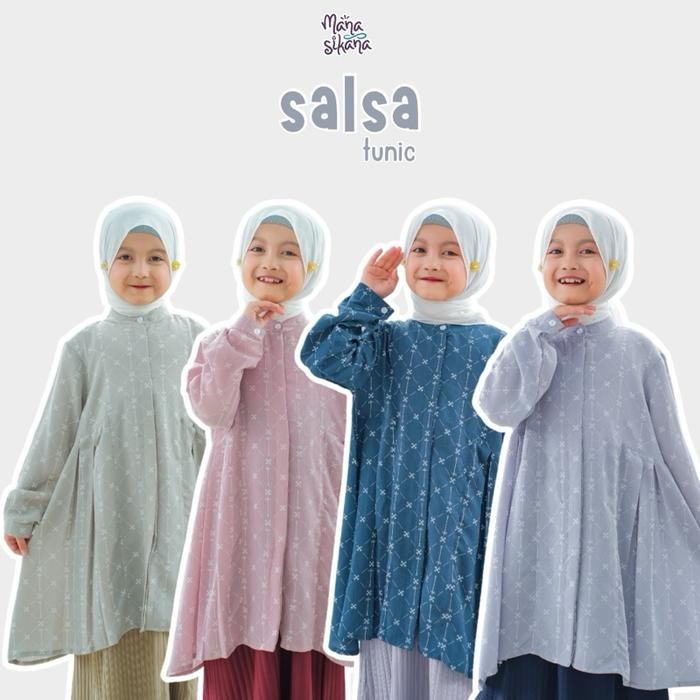 Pilihan- Manasikana Salsa Tunik Motif Etnik Anak Perempuan 2-13 Tahun (Tunik Saja)
