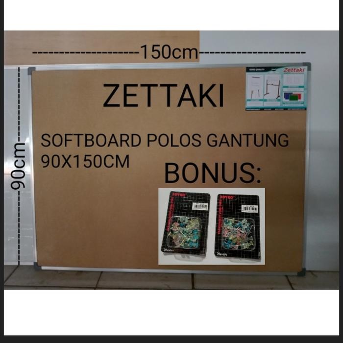 

SOFTBOARD CORK PIN BOARD/PAPAN MADING GANTUNG ZETTAKI 90X150CM