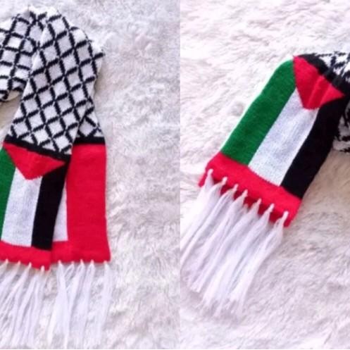 Pilihan- Syal Rajut Palestina-Indonesia Elegan Sorban Majelisan