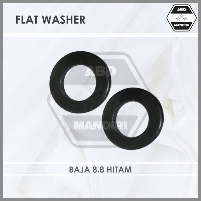 Baja Hitam 8.8 Ring Plat Wp M6 ( Flat Washer ) M6 (1/4")