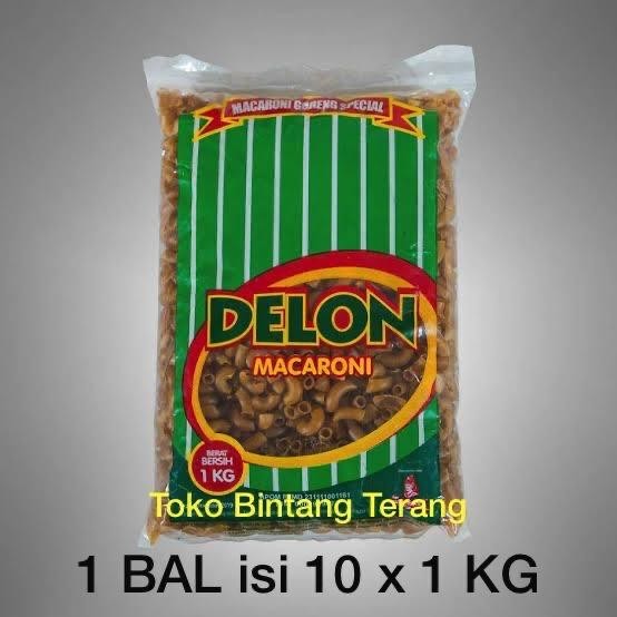 

Makaroni Mentah DELON Hijau 1 kg x 10 pcs per Bal/Ball/Dus 10 kg Mekar