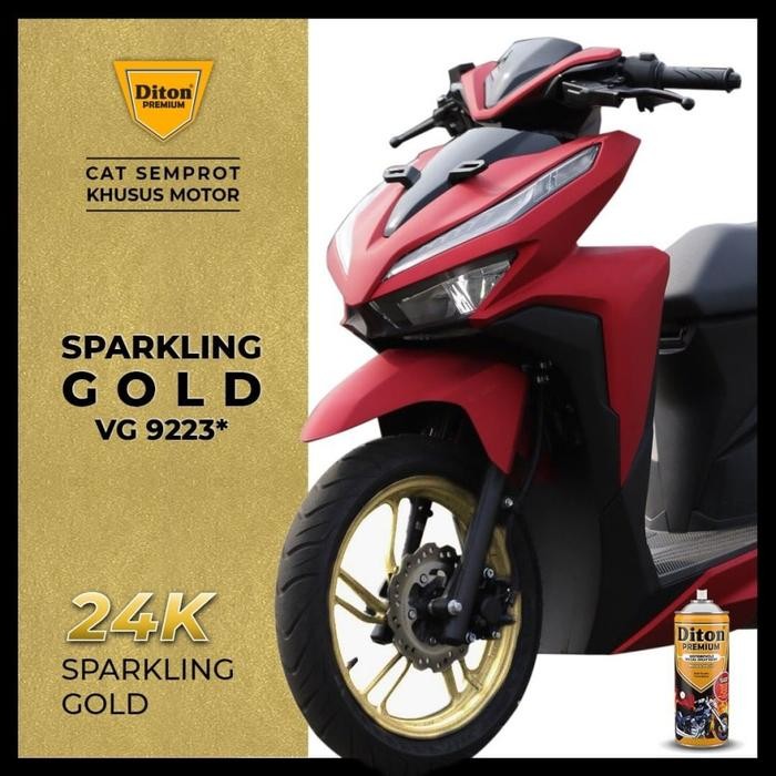 ( JAWA - BALI ) Cat Semprot DITON PREMIUM Metallic & Pearl- Sparkling Gold VG 9223*