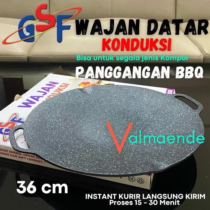 Terbaik Wajan Datar Panggang Bbq Teflon Datar Anti Lengket Grill Pan Barbeque 36Cm Gsf 4936