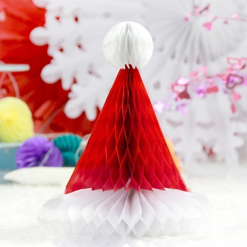 Christmas Tree Decoration Honeycomb Ball Christmas Hat Honeycomb Ball Lantern Paper Flower Christmas