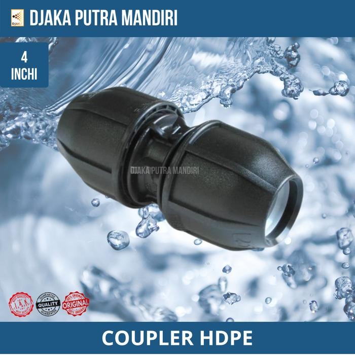+++++] FITTING HDPE - SAMBUNGAN PIPA HDPE - COUPLER/COUPLING HDPE 4 INCHI