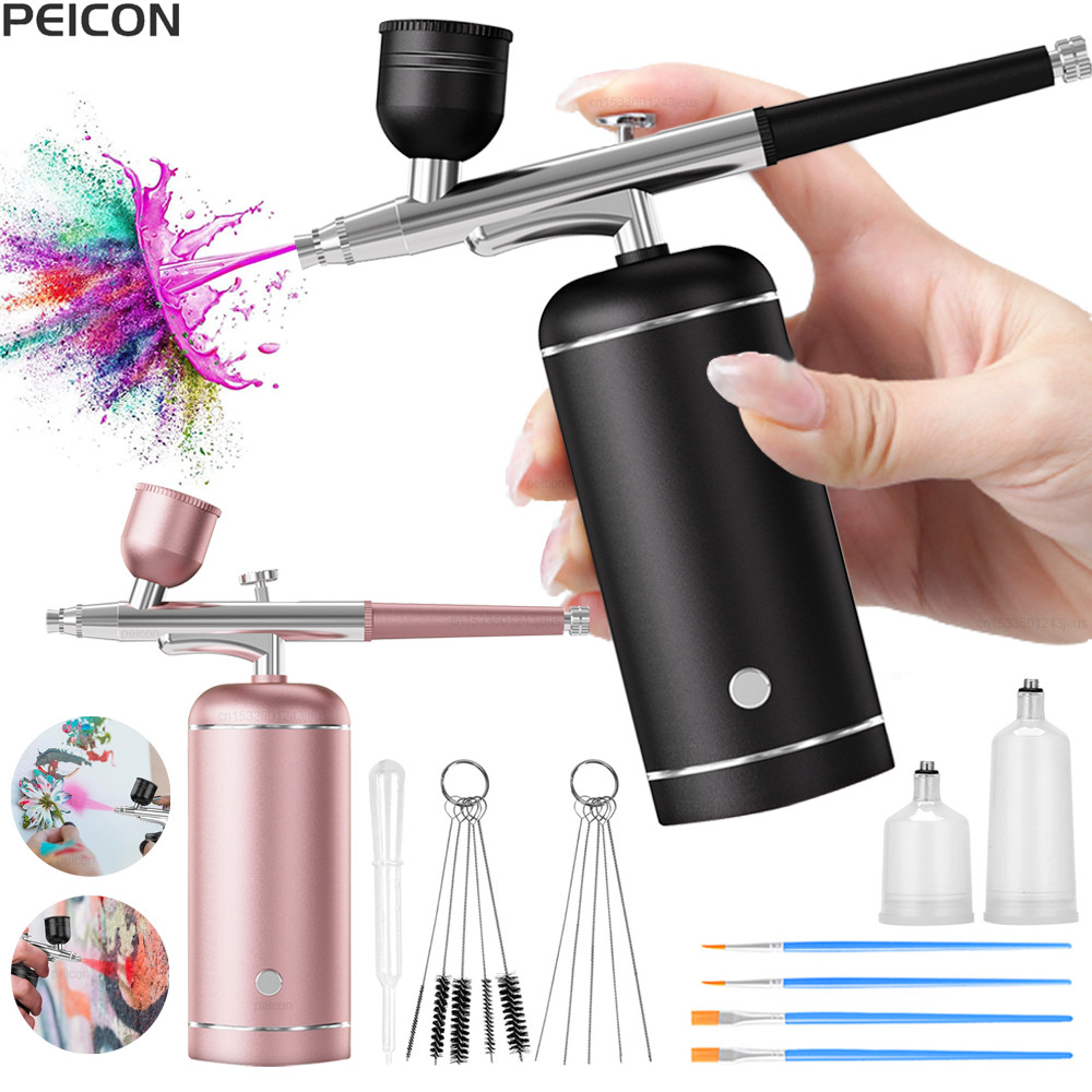 IMPORT Airbrush with Compressor Portable Airbrush Painting Mini Spray Gun Model Airbrush Paint Spray