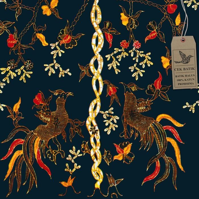 kain batik - Motif Ayam Madura (Biru Dongker)