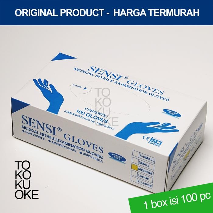 New Sensi Glove Nitrile Powder Free - Isi 100