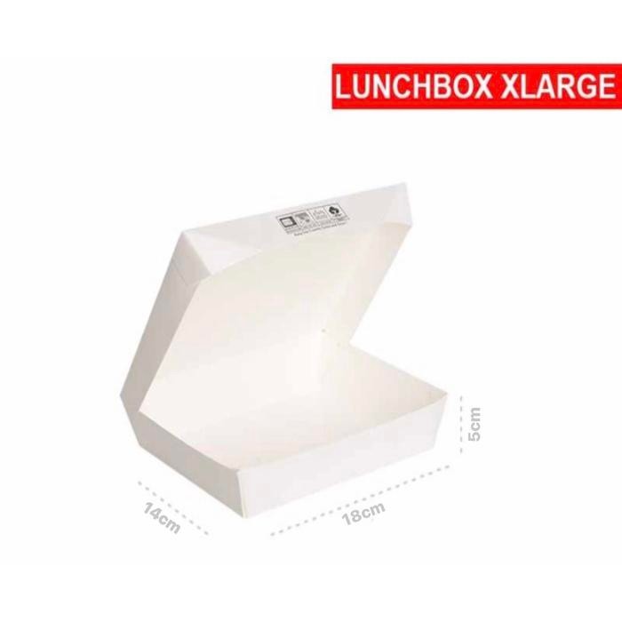 PAPER LUNCH BOX SIZE XL / KOTAK MAKANAN KERTAS SIZE XL