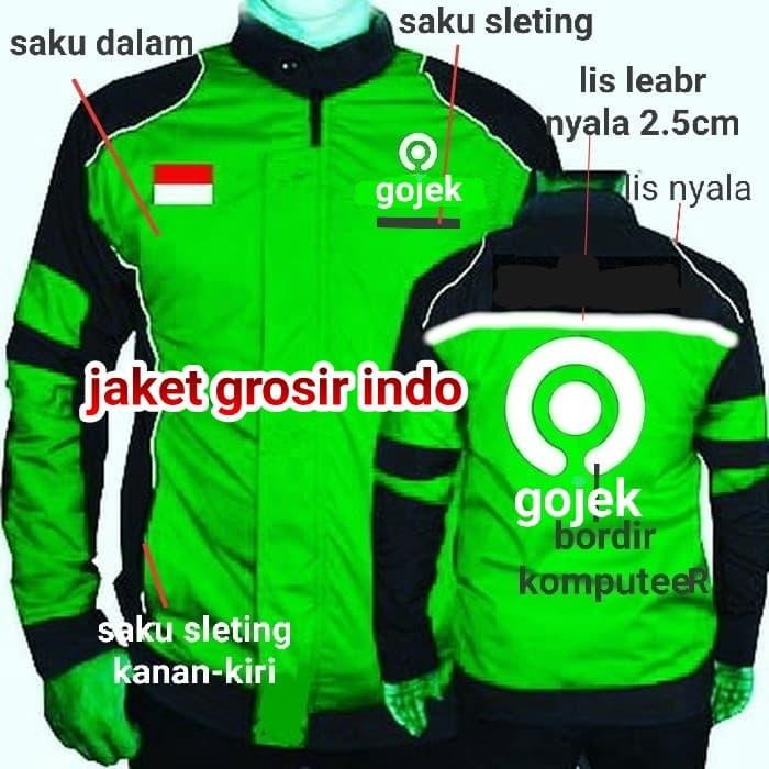 jaket gojek MOTOR semi waterprof Bordir