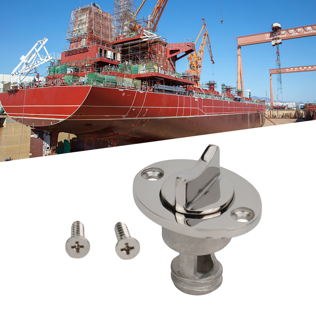 Marine 316 Stainless Steel Oval Drain Plug Fits 1IN Hole Boat Oil Drain Plug Marine Accessory Compon