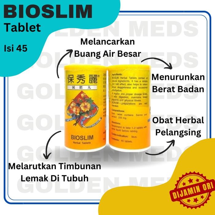 smql- Bioslim Herbal Tablet Obat Pelangsing Menurunkan Berat Badan