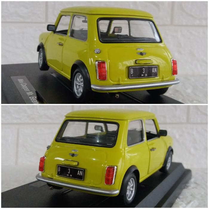 Diecast/Miniatur Bburago Morris Mini Cooper Mr.Bean 1:24