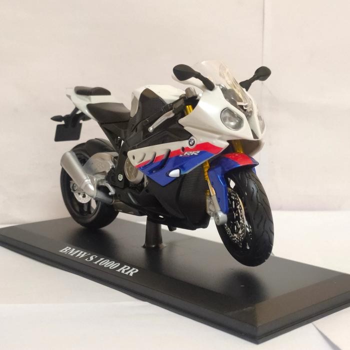 Diecast Motor BMW S 1000 RR Maisto skala 1:12 Miniatur Motor sport