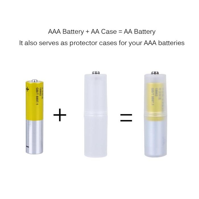 Adapter Converter Case Baterai A2 Ke A3 AAA ke AA AAA to AA Konverter Baterai Batre Batere Kotak